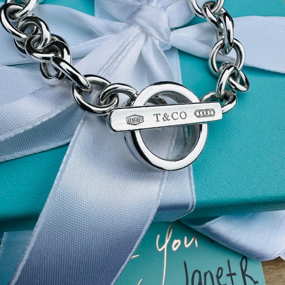 7.5" Rare and Retired Tiffany & Co 1837 Toggle Bracelet in Silver - Picture 4 of 9